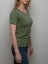 Women's 100% merino wool T-shirt with short sleeves 160 light green Merino.live - Size: L