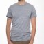 Men's short sleeve merino wool T-shirt 160 grey - blue Merino.live - Size: S