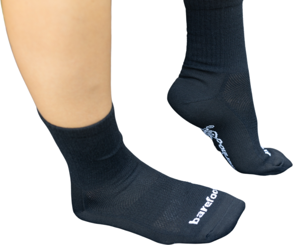 Merino wool barefoot cut socks black Merino.live