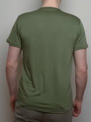 Men's short sleeve 100% merino wool T-shirt 160 light green Merino.live