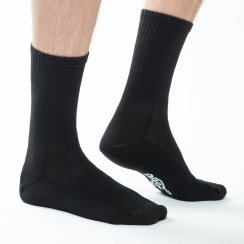 Vysoké ponožky z merino vlny černé Merino.live