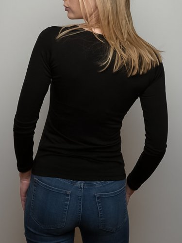 Everyday women T-shirt long 160 black - Velikost: M