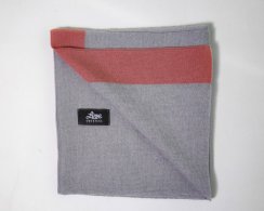 Soft merino wool scarf grey/pink Merino.live