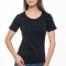 Women's 100% merino wool T-shirt with short sleeves 160 black Merino.live