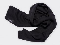 Soft merino wool scarf black Merino.live