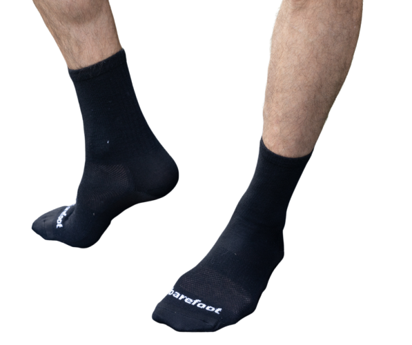 Merino wool barefoot cut socks black Merino.live