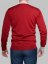 Men's merino wool V-neck sweater red/grey Merino.Live - Size: M