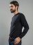 Men's 100% merino wool crewneck sweater - all black Merino.live - Size: M