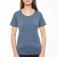 Women's 100% merino wool T-shirt with short sleeves 160 blue Merino.live - Size: M
