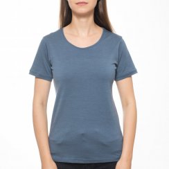 Dámské tričko ze 100% merino vlny s krátkým rukávem blue Merino.live