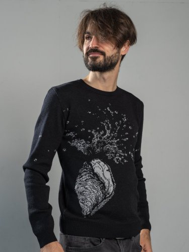 Unisex 100% merino wool sweater Oyster Splash Merino.live - Size: XXL
