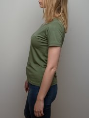 Women's 100% merino wool T-shirt with short sleeves 160 light green Merino.live