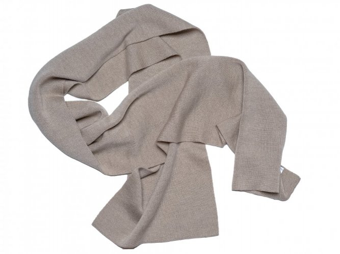Soft merino wool scarf beige Merino.live - Size: unisize
