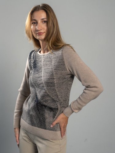 Women's 100% merino wool sweater Naked Oyster cream Merino.Live - Size: S