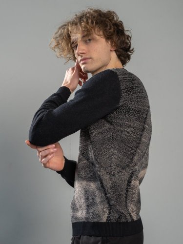 Men's 100% merino sweater Naked Oyster cream Merino.live - Size: XL