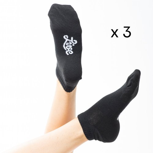 Merino wool ankle cut socks black 3pack Merino.live - Size: 39 - 42