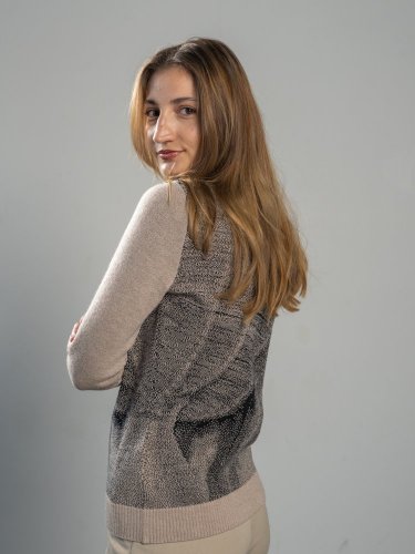 Women's 100% merino wool sweater Naked Oyster cream Merino.Live - Size: L