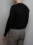 Men's 100% merino wool T-shirt with long sleeves 160 black Merino.live - Size: XL