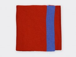 Soft merino wool scarf orange/light blue Merino.live