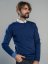 Men's 100% merino wool crewneck sweater blue/light blue 2023 Merino.live - Size: S